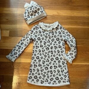 Soft and cozy dress and matching hat!